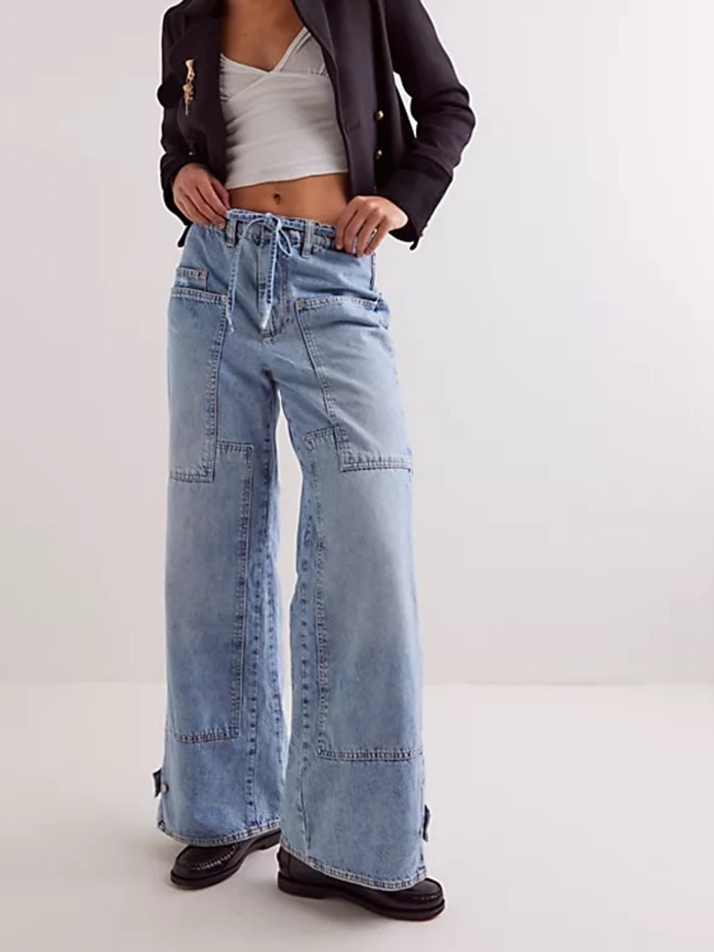 We The Free CRVY Outlaw Wide Leg Jeans Small